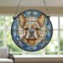 French Bulldog Tan Stained Glass Effect Suncatcher, thumbnail 4 of 5