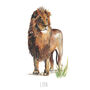 Lion Hand Painted Greetings Card, thumbnail 2 of 3
