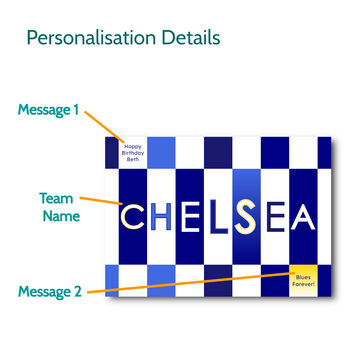 Chelsea Print Personalised Gift Or Card, 2 of 5