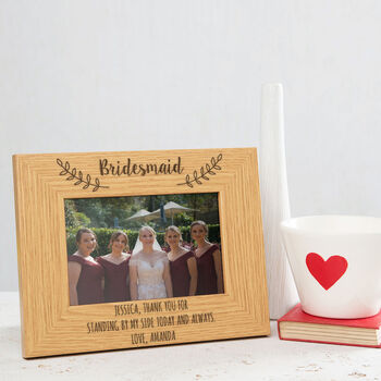 Personalised Bridesmaid Thank You Photo Frame, 5 of 9