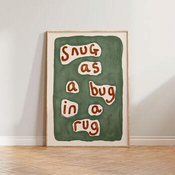 Snug As A Bug In A Rug Nursery Print, 4 of 11