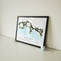 Personalised Watercolour Golf Map Framed For Any Golf Course, thumbnail 2 of 7