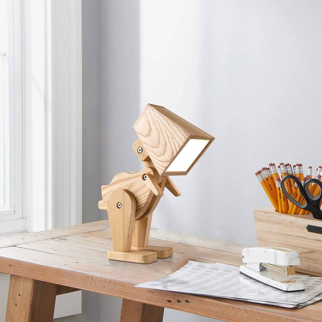 Wooden dinosaur deals lamp