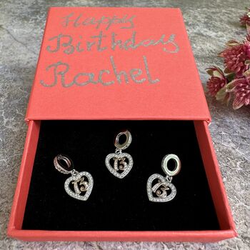 13th Birthday Charm Personalised Silver Bracelet Gift, 7 of 8
