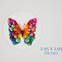 Flowery Wing Butterfly Fridge Magnet, thumbnail 1 of 5