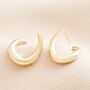 Illusion Swirl Drop Hoop In Gold, thumbnail 1 of 4