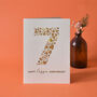 Love Hearts Copper 7th Anniversary Card, thumbnail 1 of 4