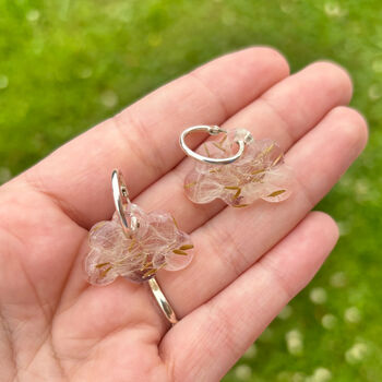 Resin Cloud Earrings With Dandelion Fluff, 4 of 4