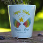 Angel Baby Rainbow Wings Personalised Flower Pot, thumbnail 2 of 3