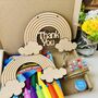 Children's Wooden Hanging Rainbow Letterbox Kit, thumbnail 1 of 6
