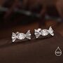 Sterling Silver Cz Candy Stud Earrings Three Cz Colours, thumbnail 4 of 12