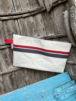 No2 Large Recycled Multifunctional Sailcloth Pouch, 4 of 6