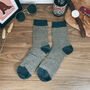 Mens Wool Socks Chevron Check Groomsmen Socks, thumbnail 8 of 9