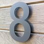 Modern Grey House Numbers 200mm Acrylic Floating, thumbnail 11 of 12