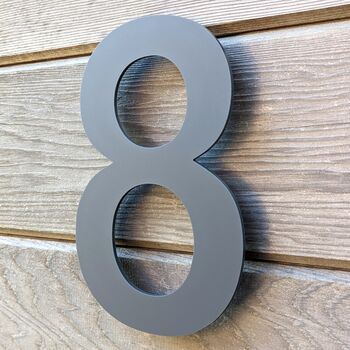 Modern Grey House Numbers 200mm Acrylic Floating, 11 of 12