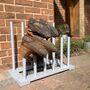 Whitsbury Wooden Boot Rack In Light Stone Grey, thumbnail 1 of 10