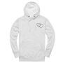 Personalised Initial Double Heart Unisex Hoodie With Initial On Sleeve, thumbnail 10 of 11