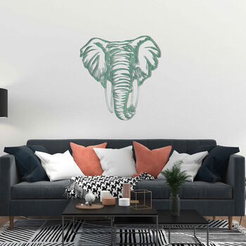 Majestic Wooden Elephant Portrait Art For Home Walls, 8 of 12