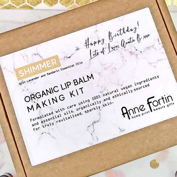 Sparkly Organic And Vegan Lip Balm Making Kit Party Box, 7 of 9