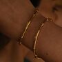 18kt Gold Plated Bamboo Hinged Bangle, thumbnail 3 of 6