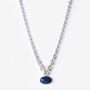 Agate Amulet Silver Chain Necklace, thumbnail 2 of 5