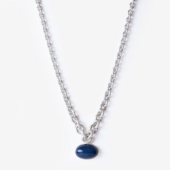 Agate Amulet Silver Chain Necklace, 2 of 5