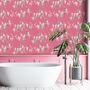 Wisteria Botanical Disco Pink Wallpaper, thumbnail 1 of 3