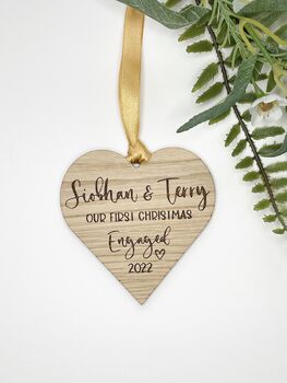 Personalised Our First Christmas Engaged Ornament, 3 of 3