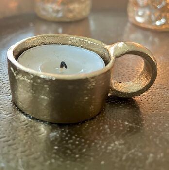 Gold Tea Light Holder, 2 of 3