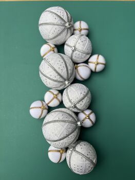 Handmade Up Cycled Snow Queen Bauble, 3 of 6