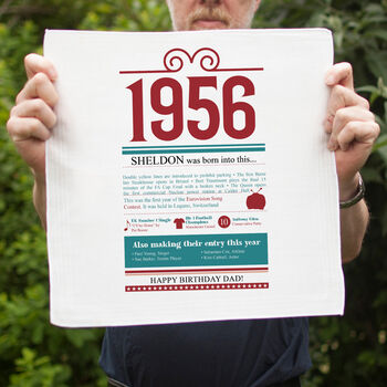 Personalised 70th Birthday Gift Handkerchief Pair, 8 of 9