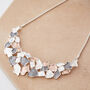 Hammered Effect Three Tone Geometric Necklace, thumbnail 3 of 3