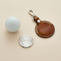 Personalised Golf Ball Marker With Leather Case Keyring, thumbnail 4 of 6