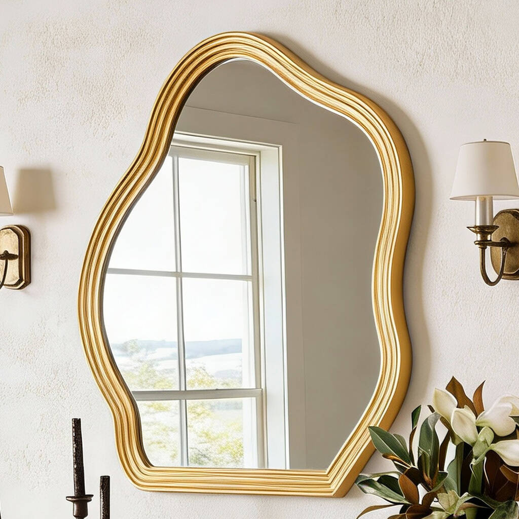 70x80 Cm Wall Mirror Vintage Gold Accent Mirror, 1 of 11