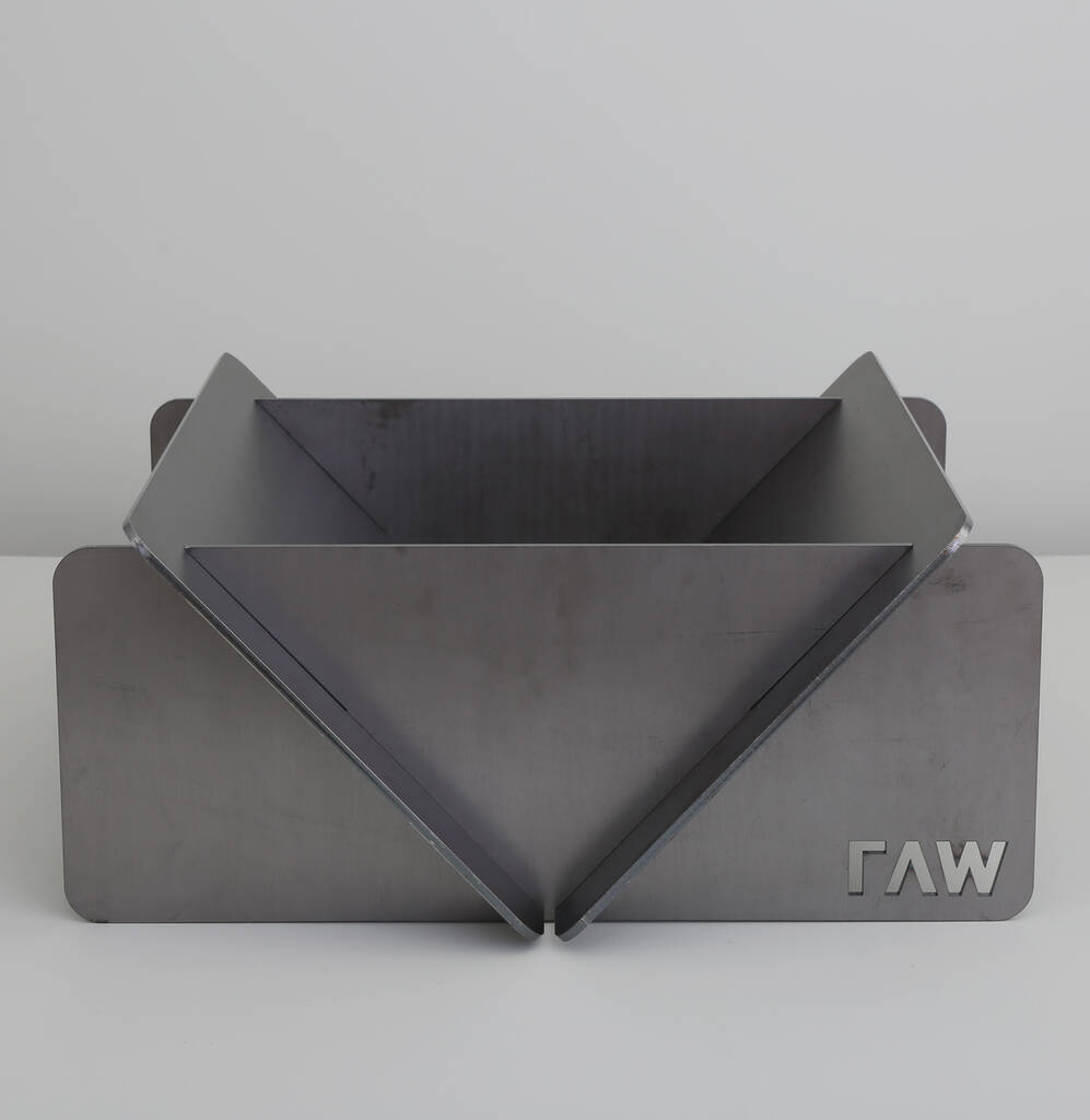 Contemporary Raw Steel Flat Pack Fire Pit By Rawsaol   Original Contemporary Raw Steel Flat Pack Fire Pit 