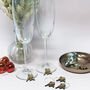 Personalised Party Robin Wine Glass Charms, thumbnail 1 of 12