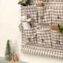 Personalised Beige Gingham Advent Calendar Velvet Bow, thumbnail 6 of 12