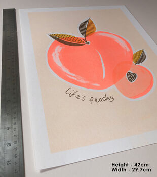 Life's Peachy A3 Risograph Print, 3 of 5