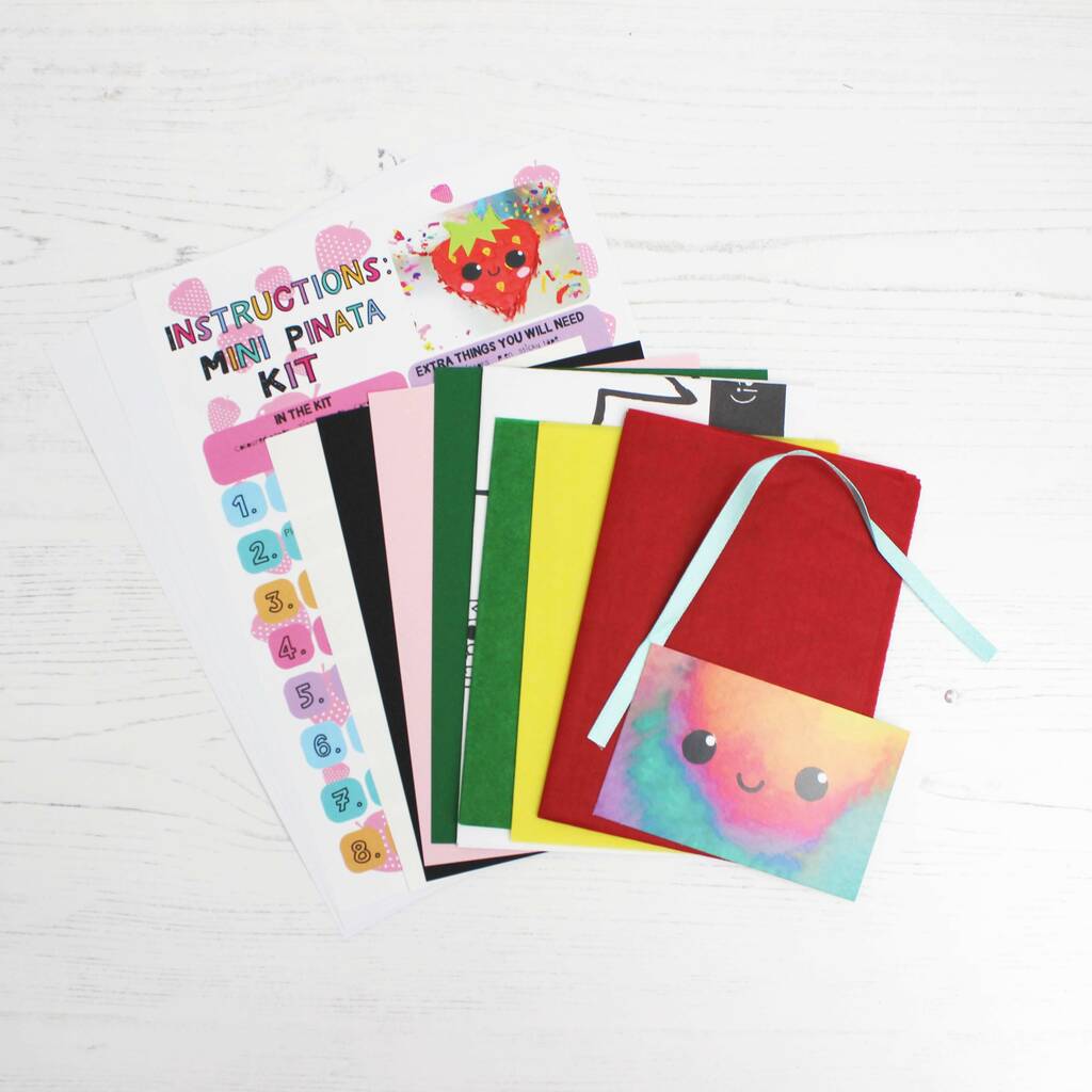 Strawberry Mini Pinata Craft Kit By Ellbie Co.