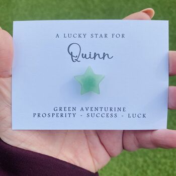 Personalised Lucky Star Gift With Mini Green Aventurine Star, 2 of 4