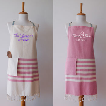 Personalised Kitchen Apron, Hand Towel, Christmas Gift Personalised, 3 of 11