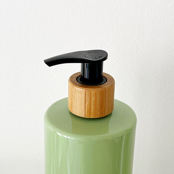 Refillable Green Plastic Bottle With Minimalist Label, 7 of 9