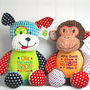 Personalised New Baby Harlequin Soft Toy, thumbnail 10 of 10