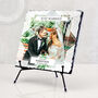 Just Married Personalised Rock Photo Slate Wedding Gift, thumbnail 1 of 6