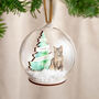 Personalised Cat And Christmas Tree Bauble, thumbnail 2 of 3