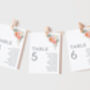 Wedding Seating Plan Cards Peach Pink Floral, thumbnail 2 of 7
