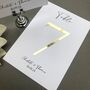 Modern Wedding Table Numbers Gold Or Silver Foil, thumbnail 7 of 12
