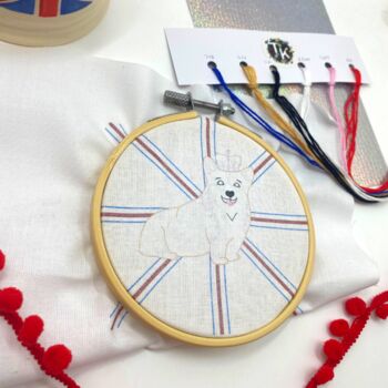 Mini Corgi Embroidery Kit, Royal Family Keepsake, 3 of 7