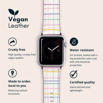 Colour Weave Vegan Leather Apple Watch Band, 2 of 6
