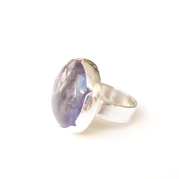 Purple Amethyst Gemstone Ring Set In Sterling Silver, 4 of 4